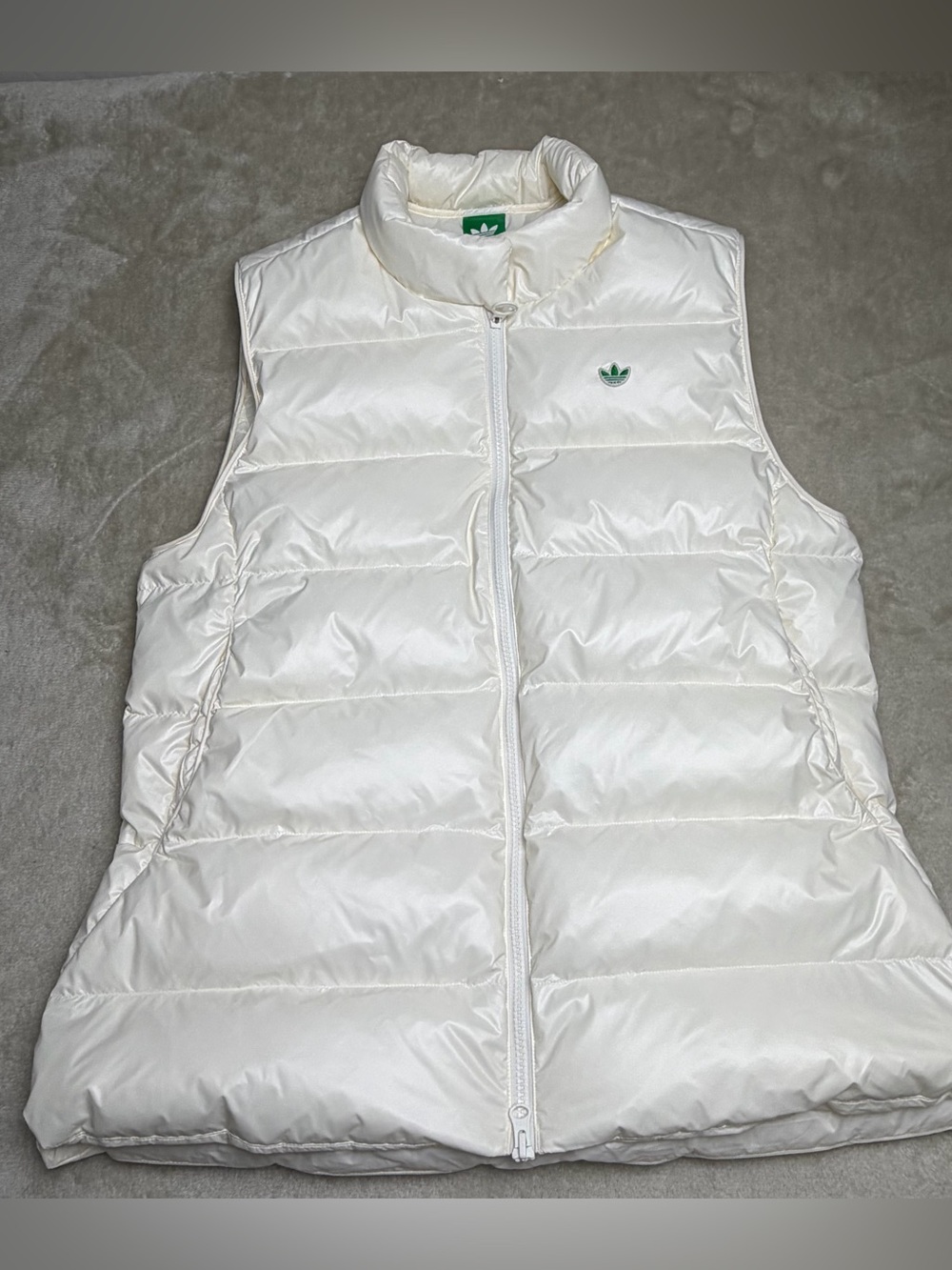 NWT Womens Adidas Golf Down Puffer Vest Chalk White Size M Full Zip $200 Retail